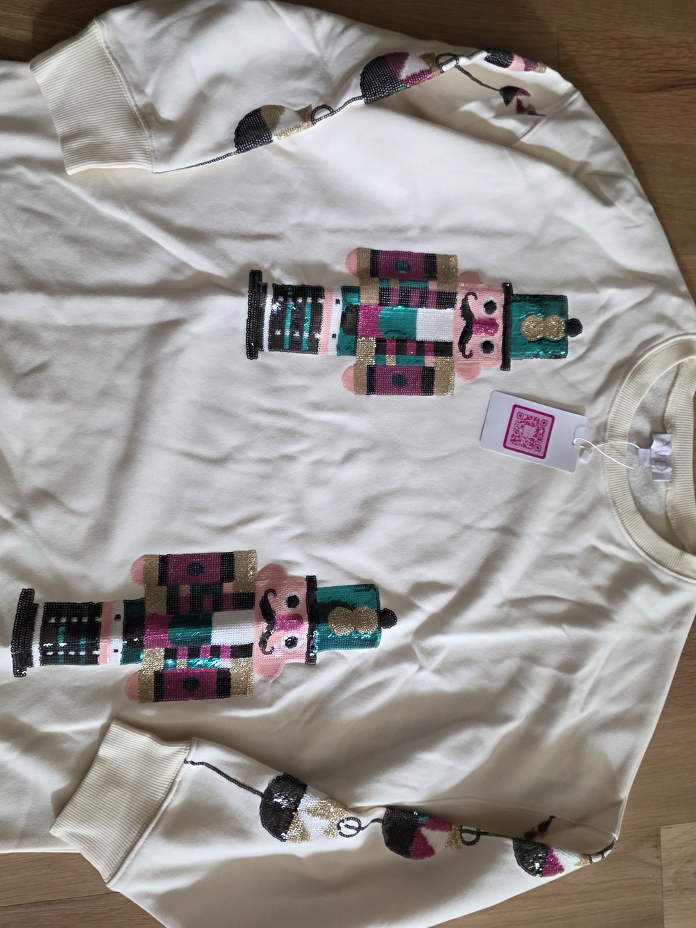Sequin Nutcracker Sweatshirt - Festive Holiday Top-NWT